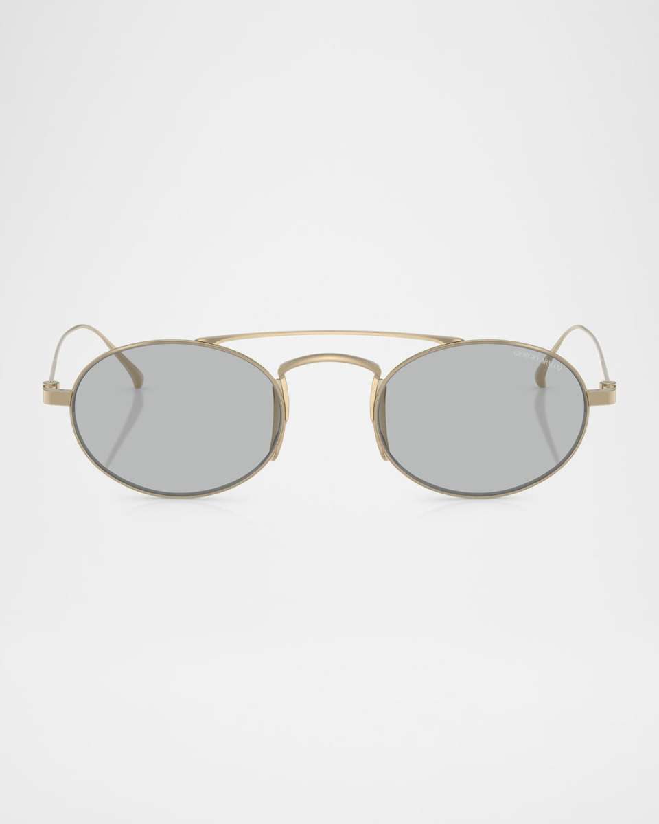 Titanium & Plastic Oval Sunglasses